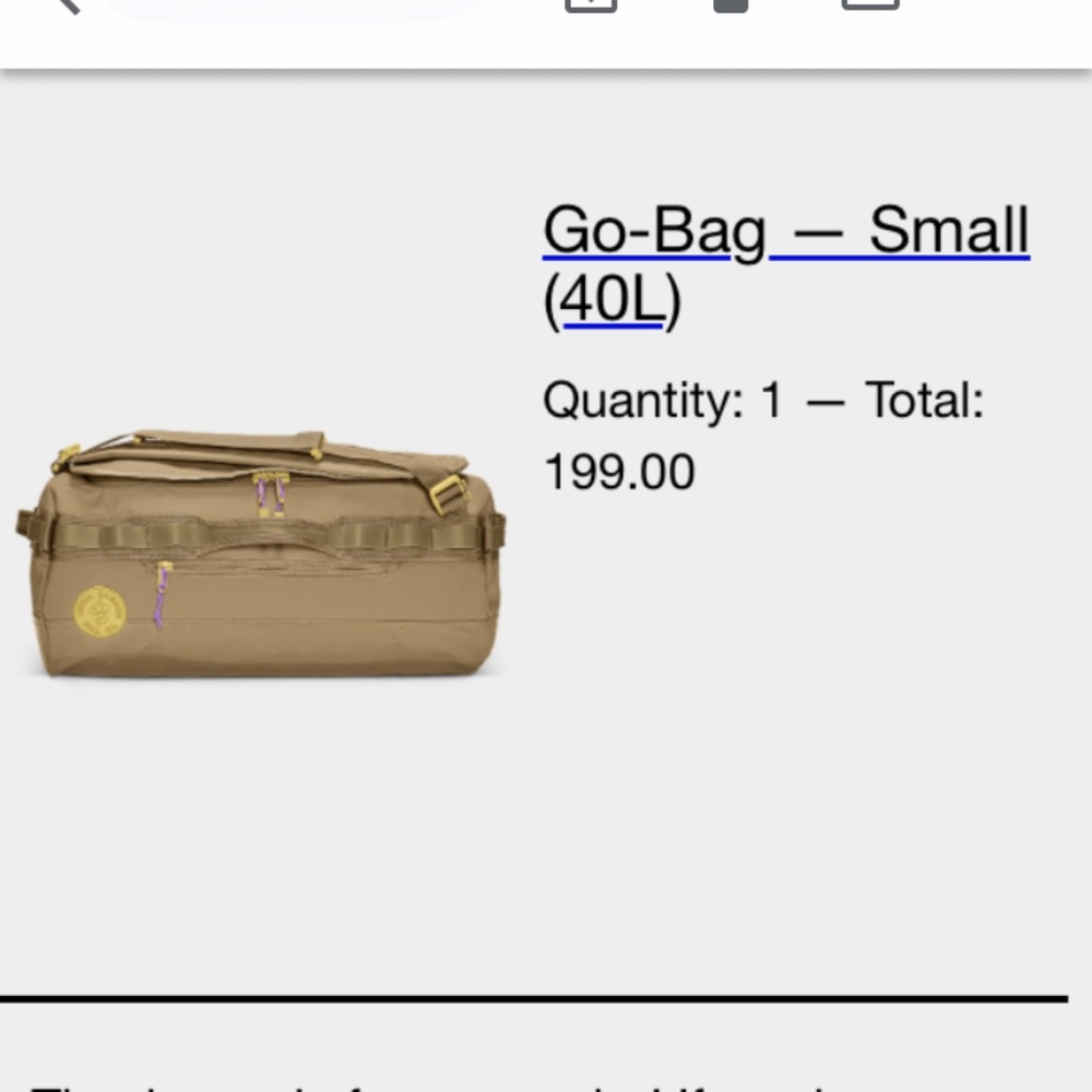 Travel Go-Bag — Small (40L)